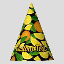 Orange Background Party Hat
