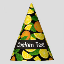 Orange Background Party Hat