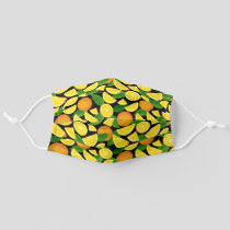 Orange Background Pattern Adult Cloth Face Mask