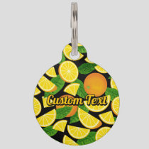 Orange Background Pet ID Tag