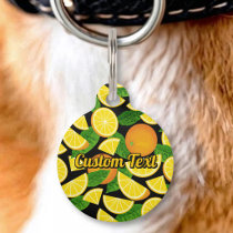 Orange Background Pet ID Tag
