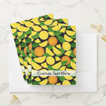 Orange Background Pocket Folder