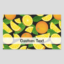 Orange Background Rectangular Sticker