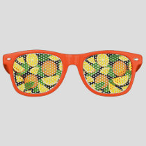 Orange Background Retro Sunglasses