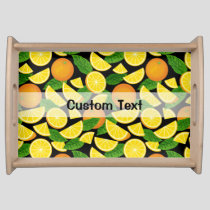 Orange Background Serving Tray