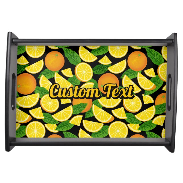 Orange Background Serving Tray (Front)