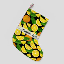 Orange Background Small Christmas Stocking