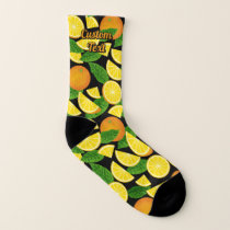 Orange Background Socks