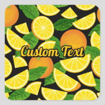 Orange Background Square Sticker