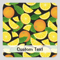 Orange Background Square Sticker