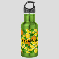 Orange Background Stainless Steel Water Bottle