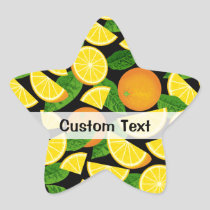 Orange Background Star Sticker