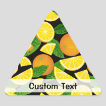 Orange Background Triangle Sticker