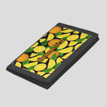 Orange Background Trifold Wallet