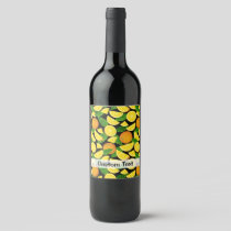 Orange Background Wine Label