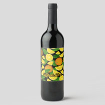 Orange Background Wine Label