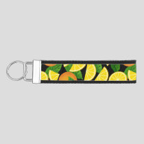 Orange Background Wrist Keychain