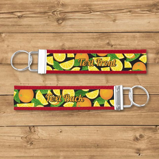 Orange Background Wrist Keychain (Creator Uploaded)