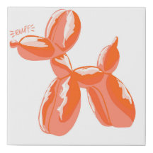 Orange Balloon Dog Print