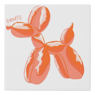 Orange Balloon Dog Print