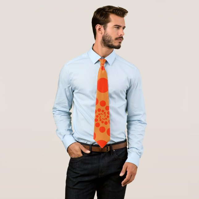 Orange balls neck tie (In Situ)