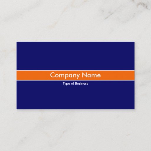 Customizable Orange Band - Dark Blue Business Card