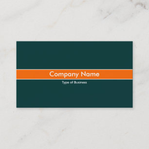 Orange Band - Dark Green Business Card