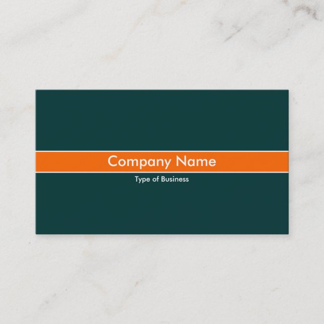Orange Band - Dark Green Business Card (Front)