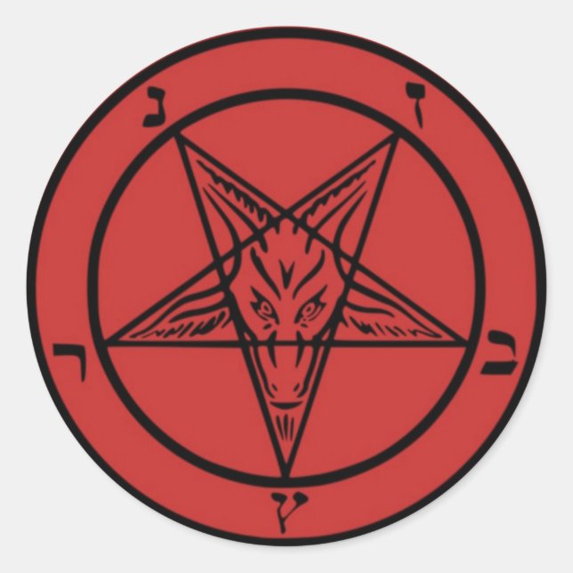 orange Baphomet sticker (Front)
