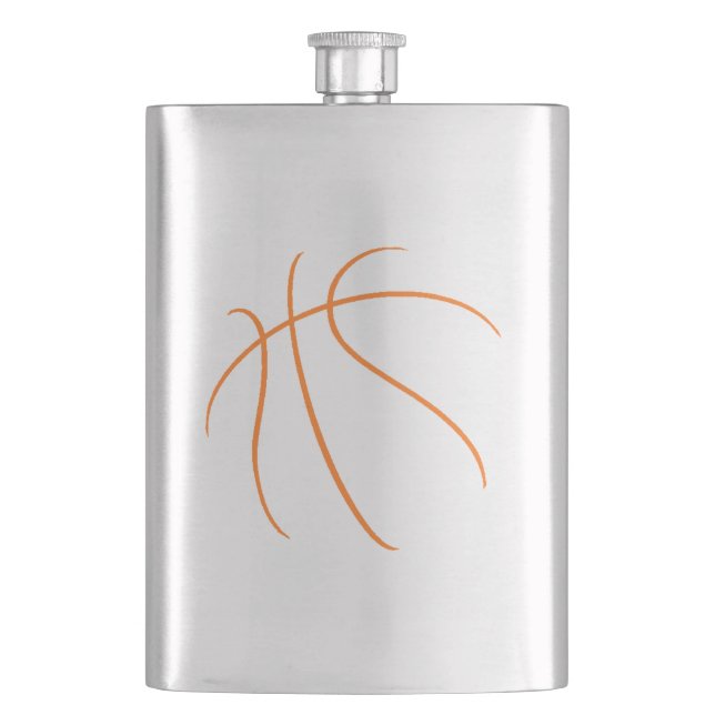 Orange Basketball Flask (Front)
