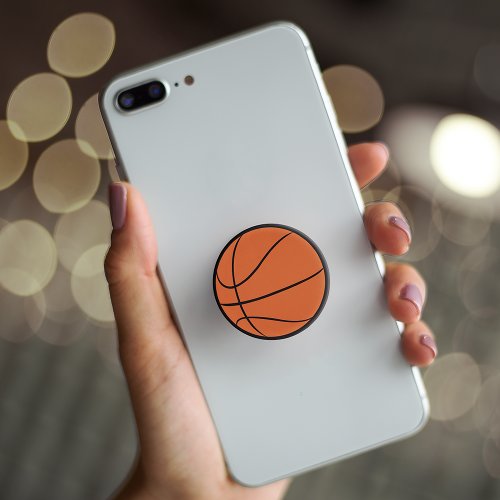 Orange Basketball Icon Illustration PopSocket
