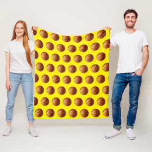 Orange Basketball Pattern,   Fleece Blanket