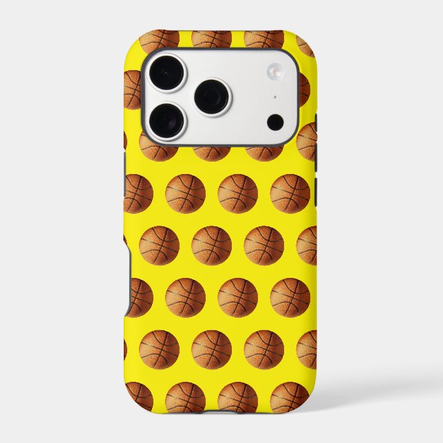 Orange Basketball Pattern,   Iphone Case (Back)