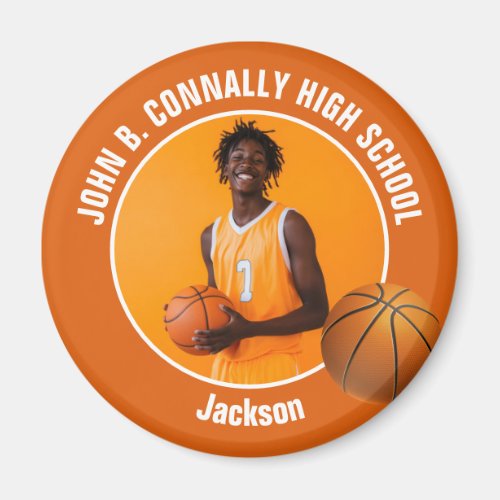 Orange Basketball Player High School Photo