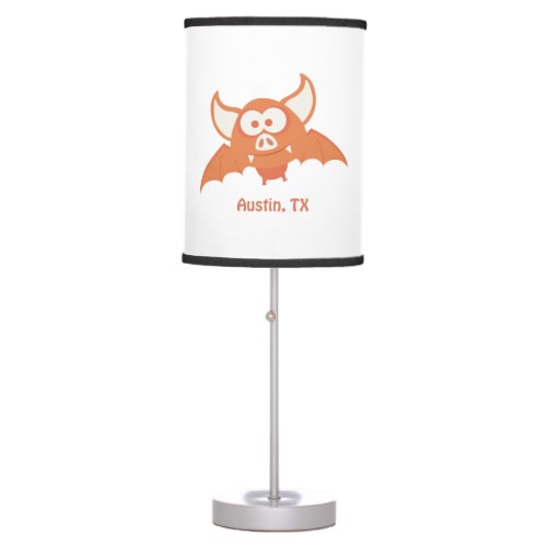 Orange Bat _ Austin TX Table Lamp