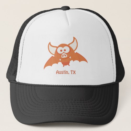 Orange Bat _ Austin TX Trucker Hat
