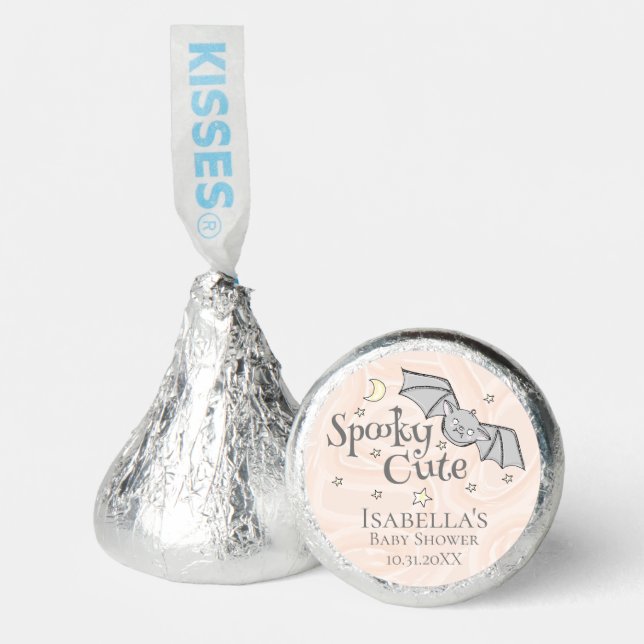 Orange Bat Stars Spooky Cute Hershey's Candy Favor (Front)