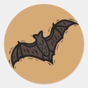 Orange Bat Sticker