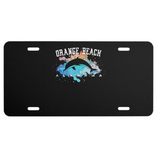 Orange Beach Alabama Dolphin Family Cruise Trip License Plate