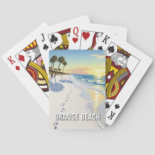 Orange Beach Alabama Travel Poker Cards (Back)