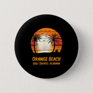 Orange Beach Gulf Shores Alabama Vintage Sunset Re Button