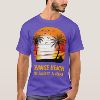 Orange Beach Gulf Shores Alabama Vintage Sunset Re T-Shirt