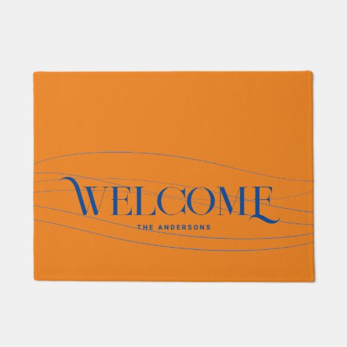 Orange Beach Nautical Design  Welcome Elegant Doormat
