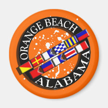 Orange Beach Nautical Magnet