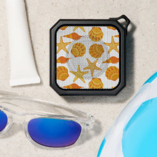 Orange Beach Shell Pattern Bluetooth Speaker