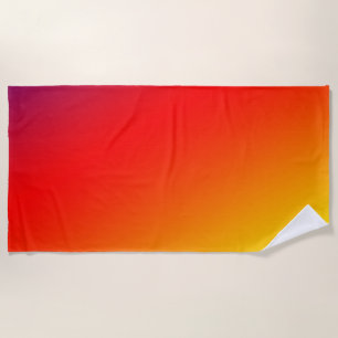 Orange Beach Warm Color Sunny Gradient Beach Towel