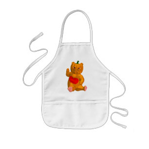 Orange Bear Kids' Apron