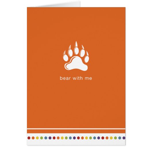 Orange | Bear With Me Cards (Front)