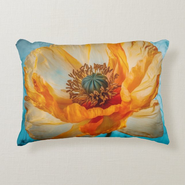 Orange Beauty  Accent Pillow (Front)