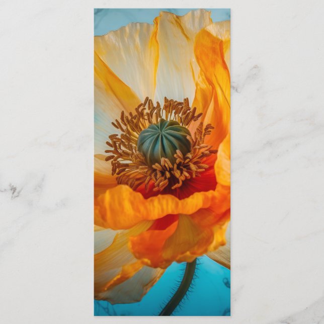 Orange Beauty Bookmark  Menu (Front)